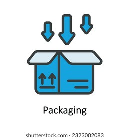 Packaging Vector   Fill outline Icon Design illustration. Shipping and delivery Symbol on White background EPS 10 File