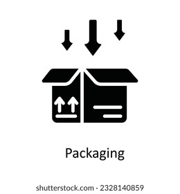 Packaging Vector    solid Icon Design illustration. Shipping and delivery Symbol on White background EPS 10 File