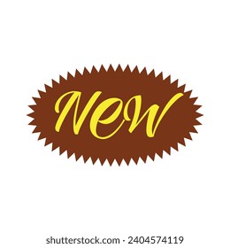 For packaging and websites, a new product label, seal, sticker, or burst flat vector icon

