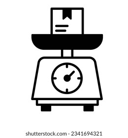 Packaging weight Vector Icon which can easily modify

