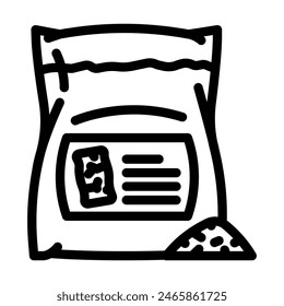 packaging wood pellets line icon vector. packaging wood pellets sign. isolated contour symbol black illustration