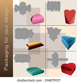 Packaging for your design. Vector illustration.