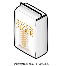 A pack/bag of high gluten, high protein bakers flour.