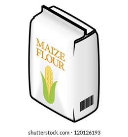 A pack/bag of maize/corn flour.