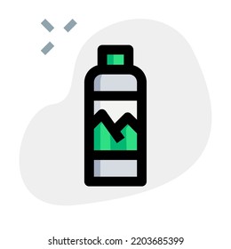 Packed aqua bottle served with dishes