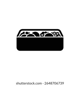 Packed Bento Box with Balanced Meal Portion Icon