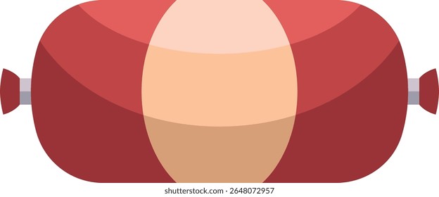 Ilustração de vetor de salsicha cozida embalada