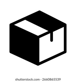 Ilustración de diseño de símbolo de Vector de icono de caja empaquetada