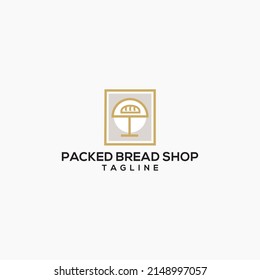 Icono del logo de la tienda de pan empotrado 