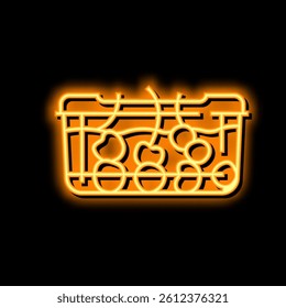 packed cherry neon light sign vector. packed cherry illustration