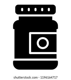 Packed flask for containing eatables is known as jar 
