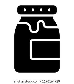 Packed flask for containing eatables  known as jar 