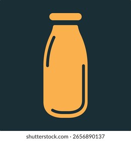 Botella de leche empacada de moda práctica importante diseño de Ilustración vectorial lindo colorido background.eps