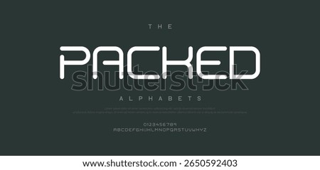 Packed modern stylish small alphabet letter logo design
