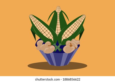 Packed popsicles and sweet corn pods