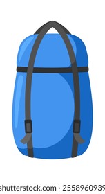 Packed in rucksack sleeping bag