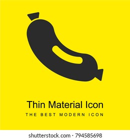 Packed sausage bright yellow material minimal icon or logo design