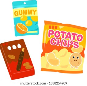 Packed snack set