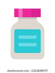 Packer bottle vector design element. Abstract customizable symbol for infographic with blank copy space. Editable shape for instructional graphics. Visual data presentation component