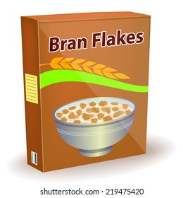 A packet of bran flakes - Vector illustration