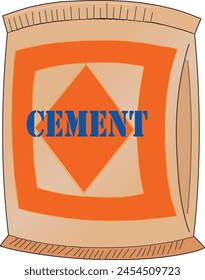 Eine Packung Zementdarstellung