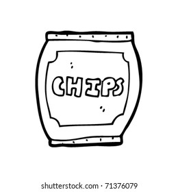 packet of chips cartoon
