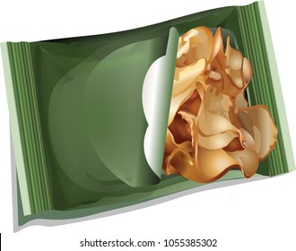Packet of crisps vector illustration isolated on white background