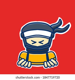 packet delivery ninja vector ilustration art
