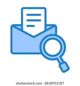 Packet Inspection Icon With Duotone Blue Color For Networking and Business Technology