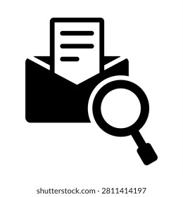 Packet Inspection Icon - Solid Black Glyph Icons For Networking and Business Technology