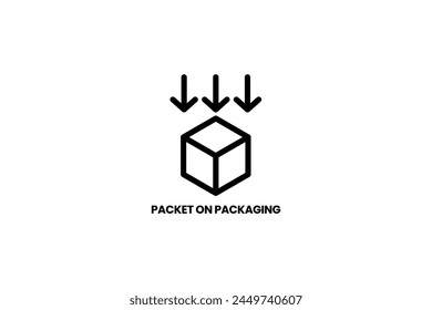 packet on packaging e-commerce outline style icon design