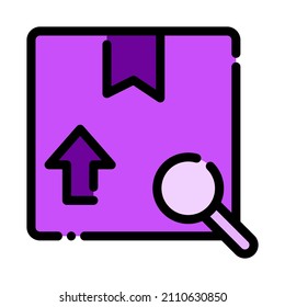 icono de ecommerce de bucle de seguimiento de envío de paquetes