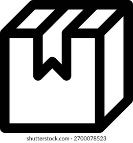 Paquete, embalaje, icono de contorno de caja
