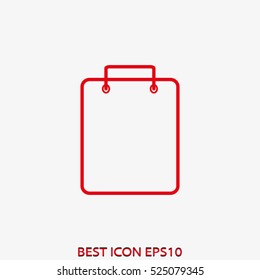 packet, shopping, purchase, vector icon, eps10