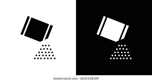 Concepto del icono del polvo soluble del paquete, Ilustración vectorial