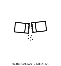 Packet soluble powder icon isolated on white background