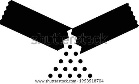 packet soluble powder icon on white background. open paper sachet sign. flat style. soluble medication symbol. 