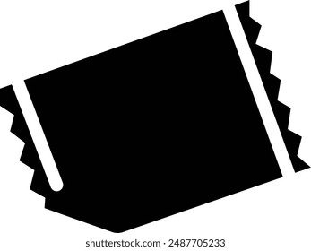packet soluble powder icon, open paper sachet, soluble medication, thin line web symbol on transparent background, Pour sachet pack powder vector symbol in a black color, Open soluble powder pouch.