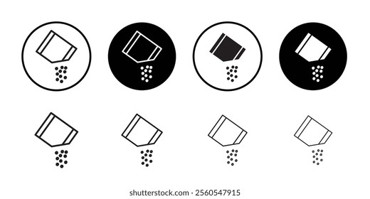 Packet soluble powder icon Thin line flat illustration