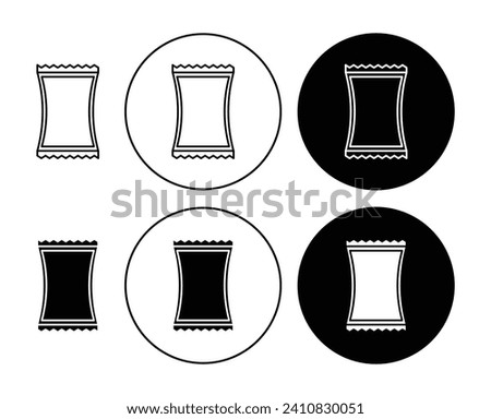 Packet Soluble Powder Vector Illustration Set. Pour Sachet Pack Powder Sign in Suitable for Apps and Websites UI Design style.