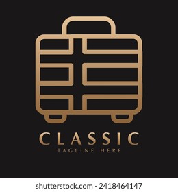 packing back logo design icon vector