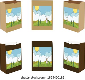 Packing bags with color pattern