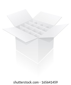 packing box for bottle vector illustration isolated on white background