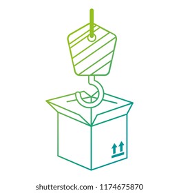 packing box carton with crane hook