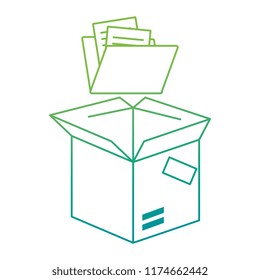 packing box carton with folder