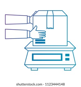 packing box carton with gramer measure weight