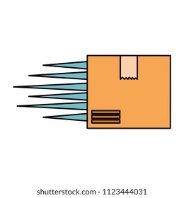 packing box carton with speed lines