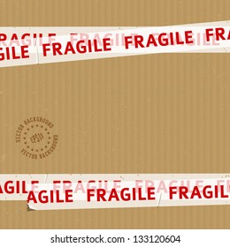 Packing Box With Fragile Tape