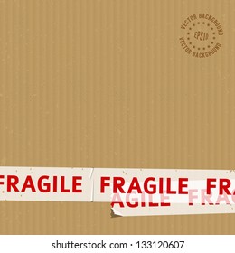 Packing Box With Fragile Tape