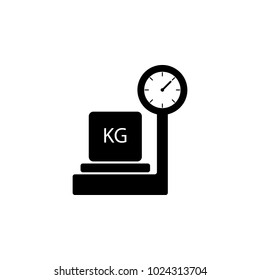 packing box on scales icon. Element of logistic for mobile concept and web apps. Icon for website design and development, app development. Premium icon on white background